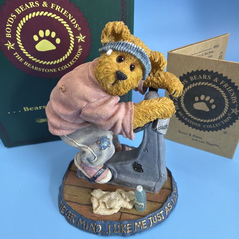 Boyds Bearstone #2277904 R.S. Huffenpuff ..Never Mind, I'll Buy a Bigger Size A3